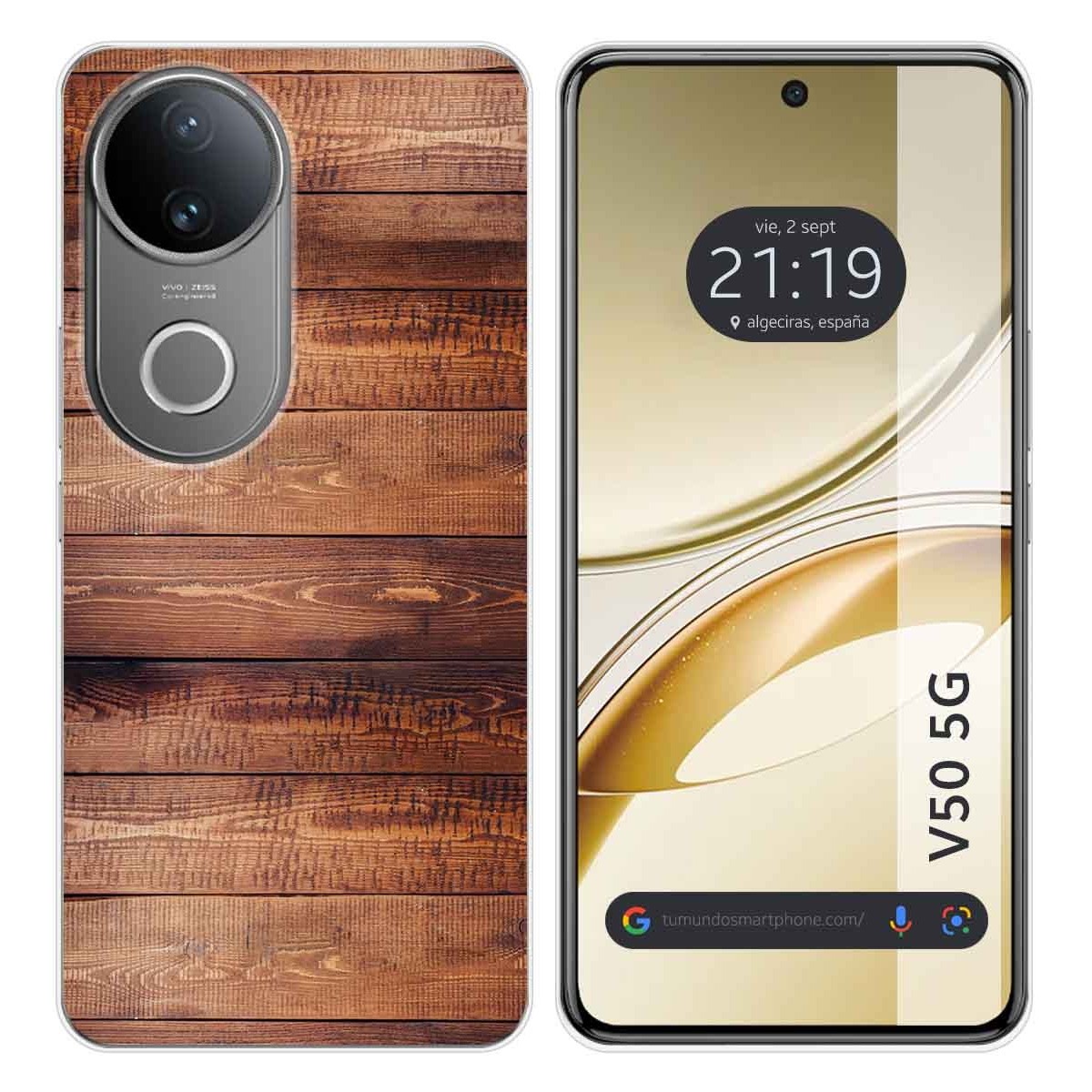 Funda Silicona para Vivo V50 5G diseño Madera 02 Dibujos