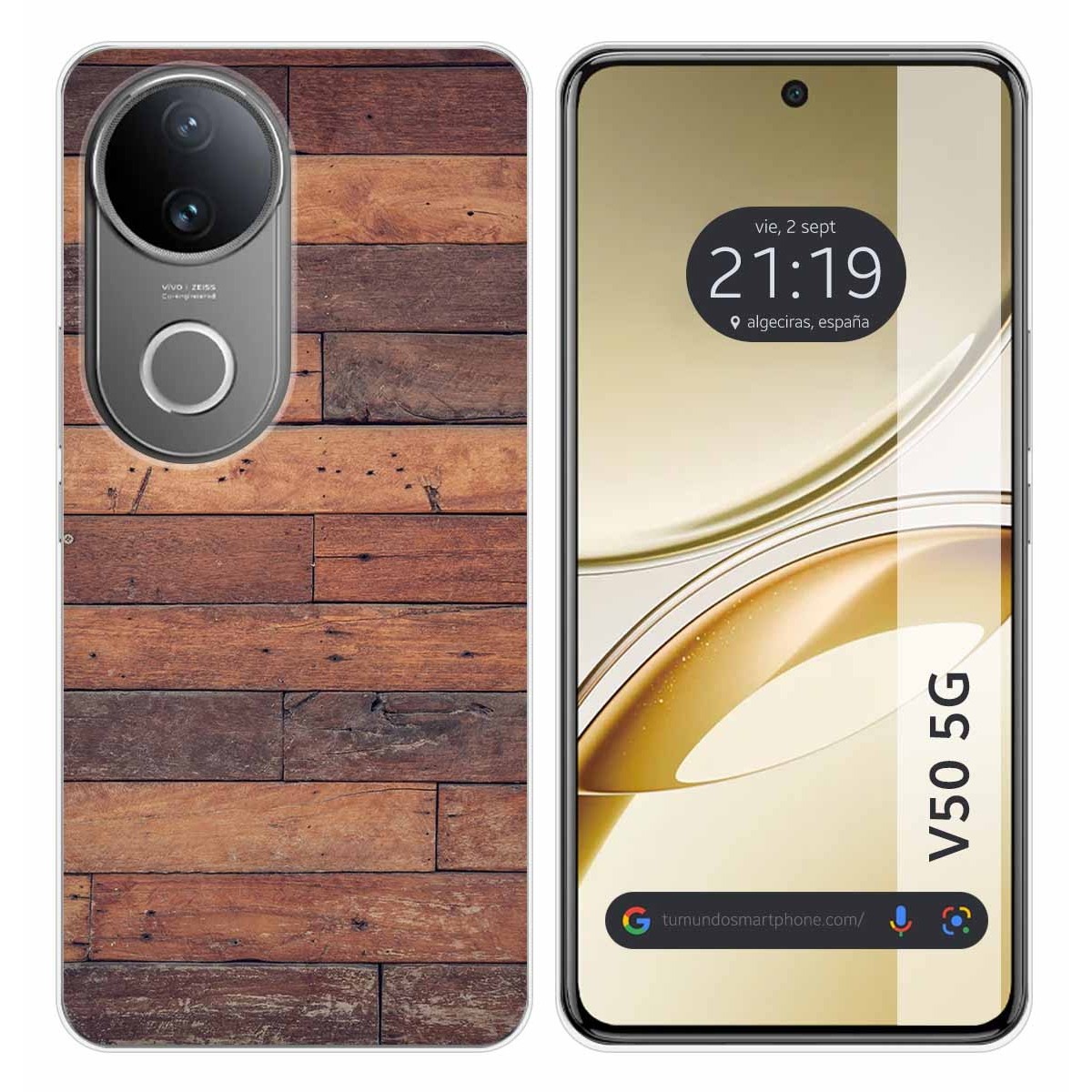 Funda Silicona para Vivo V50 5G diseño Madera 03 Dibujos