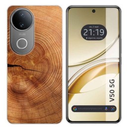 Funda Silicona para Vivo V50 5G diseño Madera 04 Dibujos