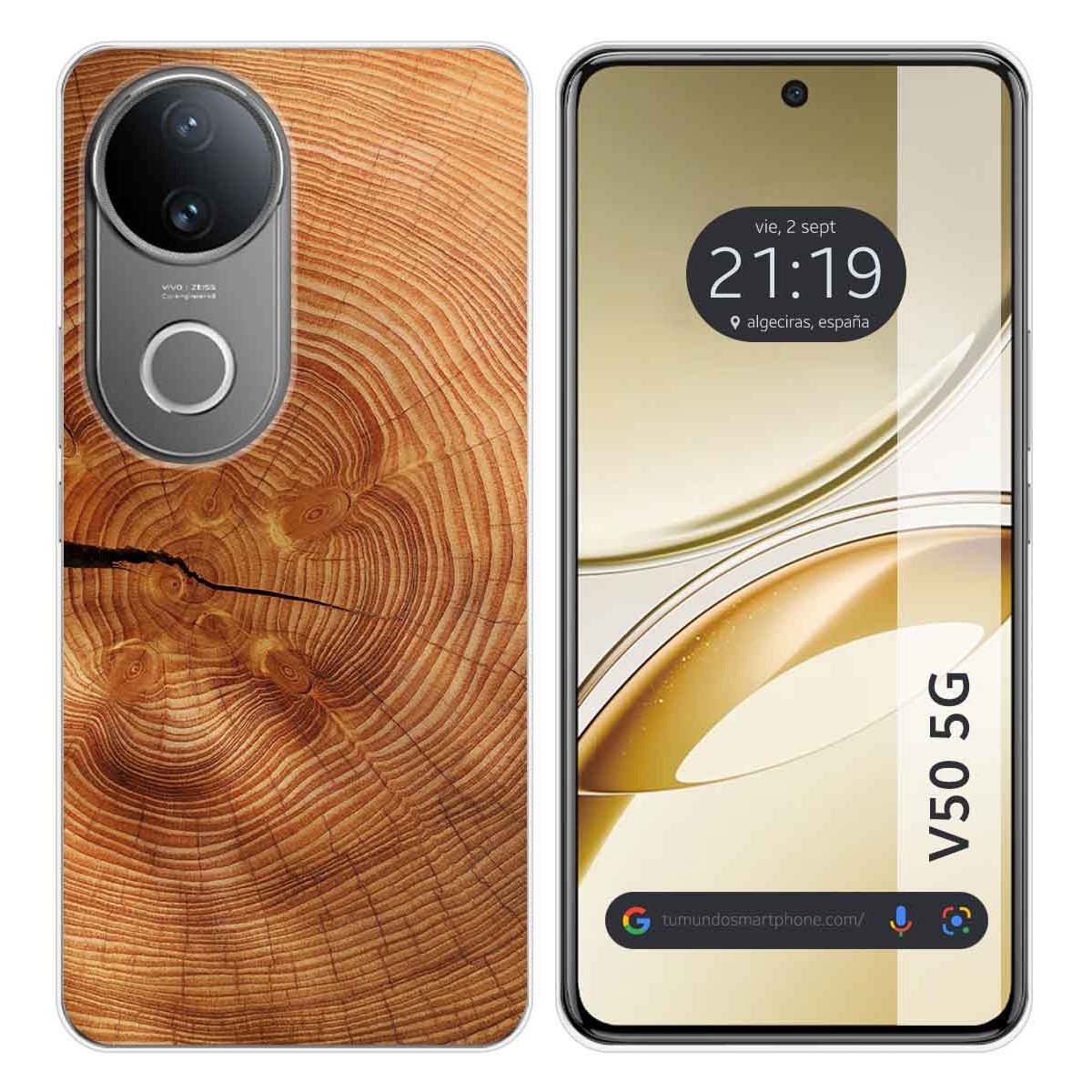 Funda Silicona para Vivo V50 5G diseño Madera 04 Dibujos