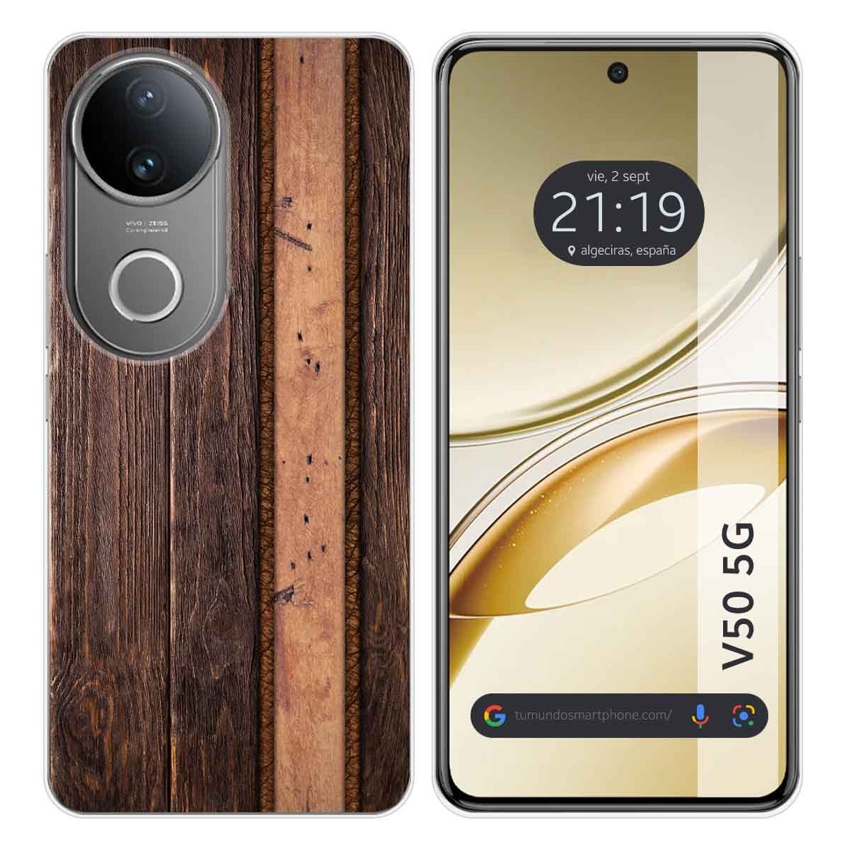 Funda Silicona para Vivo V50 5G diseño Madera 05 Dibujos