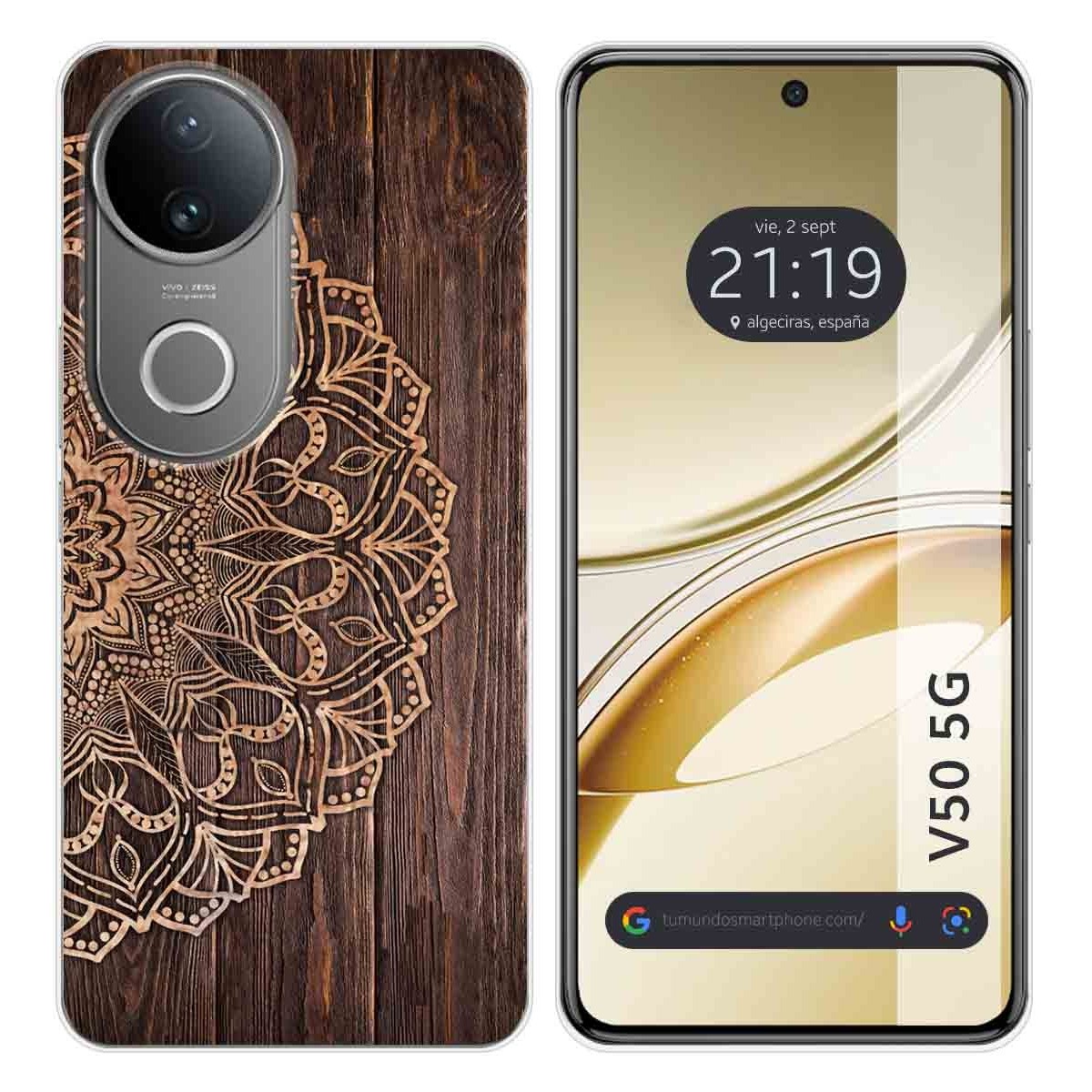 Funda Silicona para Vivo V50 5G diseño Madera 06 Dibujos