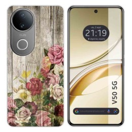 Funda Silicona para Vivo V50 5G diseño Madera 08 Dibujos