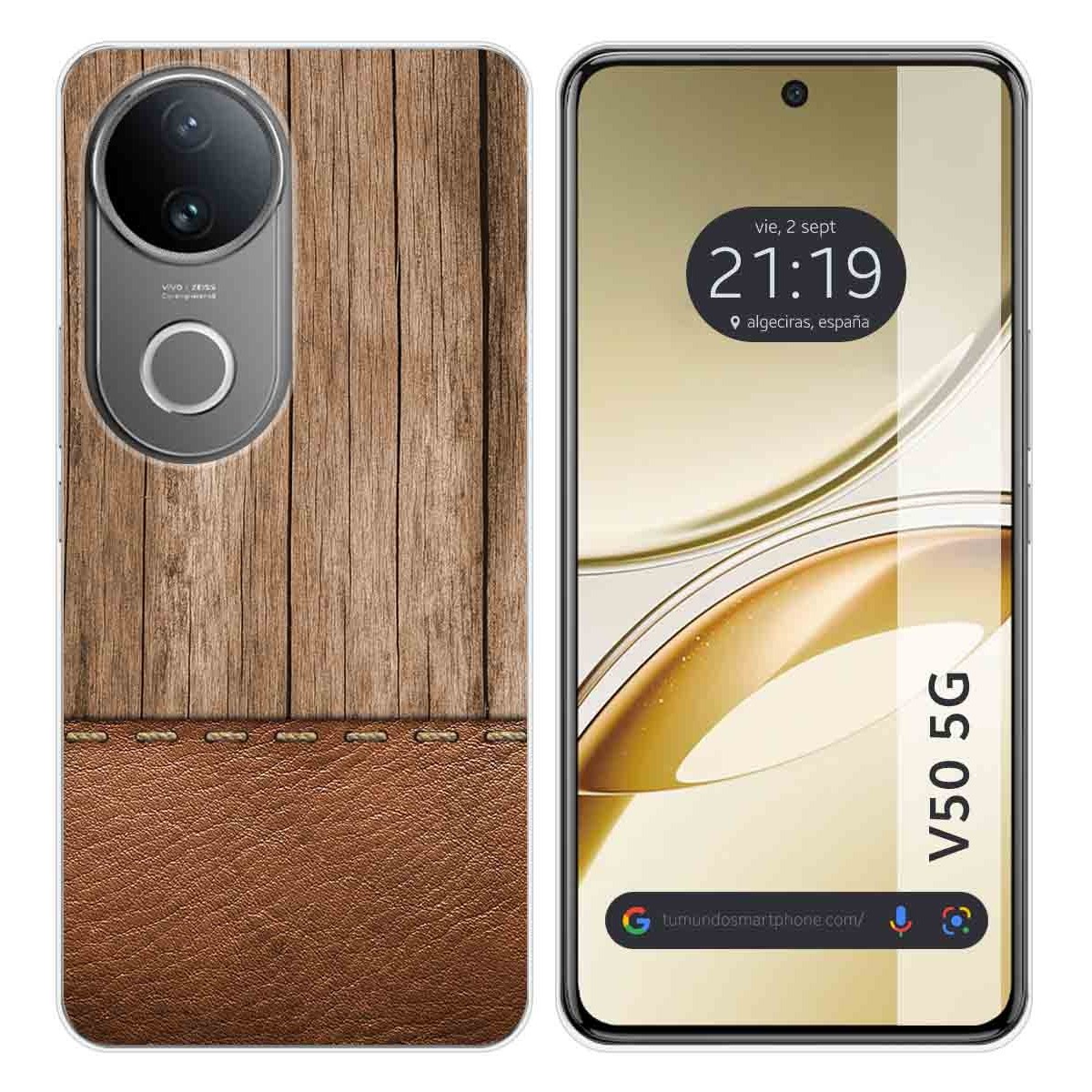 Funda Silicona para Vivo V50 5G diseño Madera 09 Dibujos