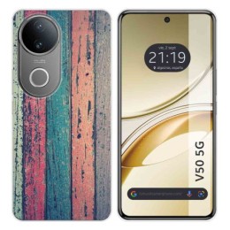 Funda Silicona para Vivo V50 5G diseño Madera 10 Dibujos