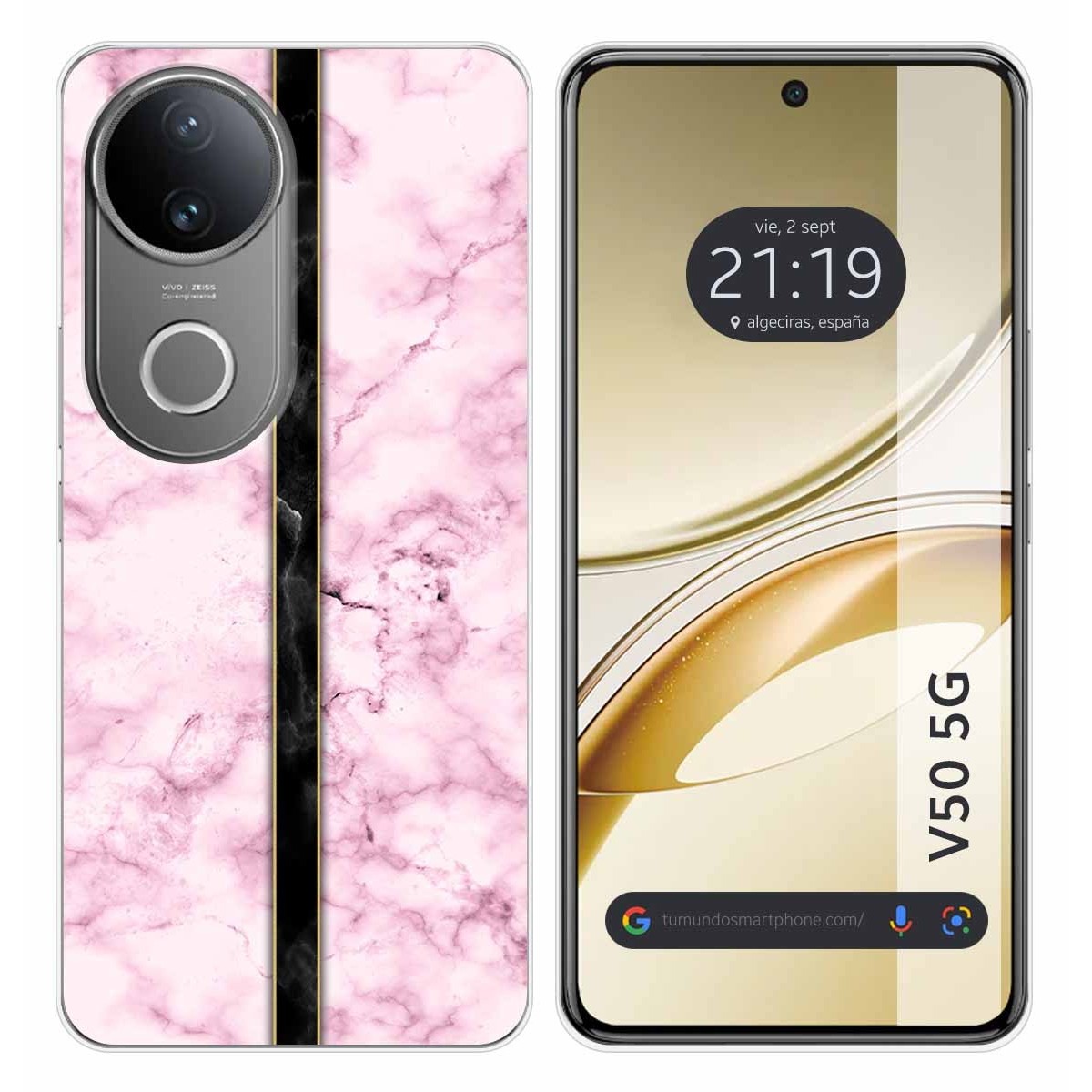 Funda Silicona para Vivo V50 5G diseño Mármol 04 Dibujos