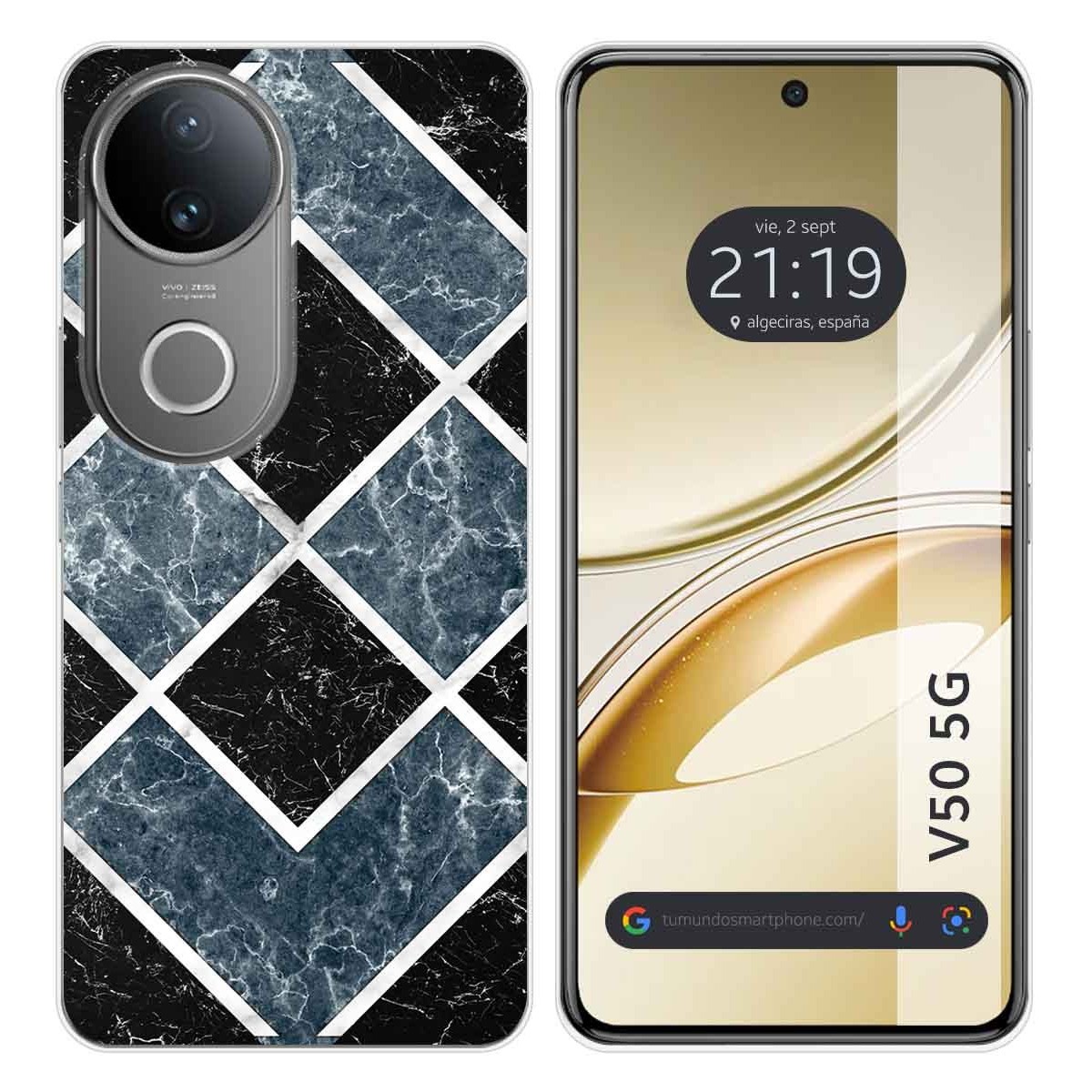 Funda Silicona para Vivo V50 5G diseño Mármol 06 Dibujos