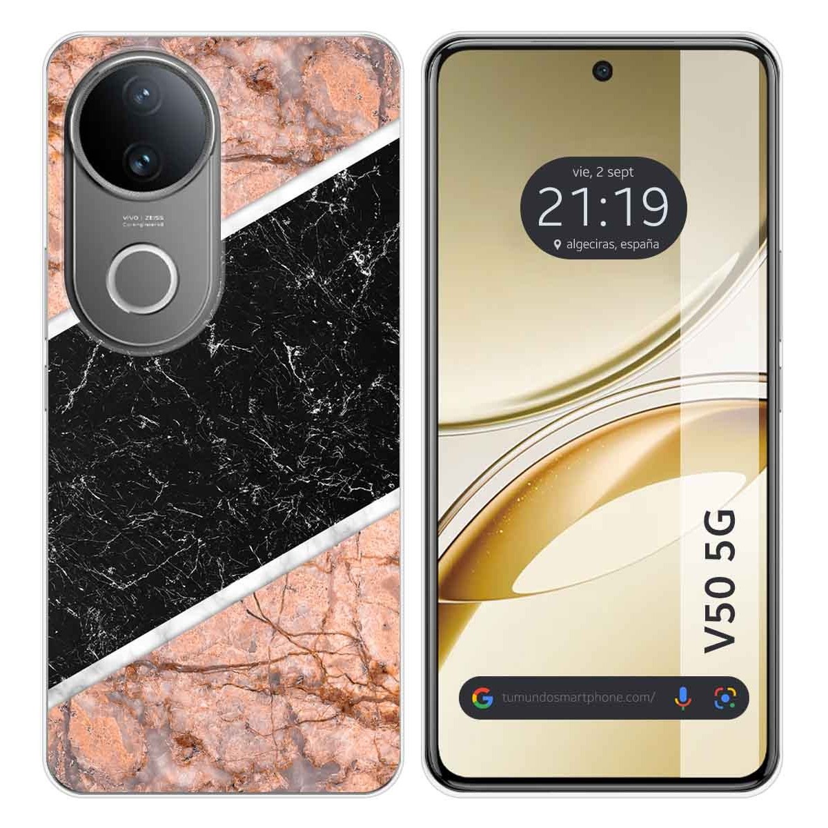 Funda Silicona para Vivo V50 5G diseño Mármol 07 Dibujos