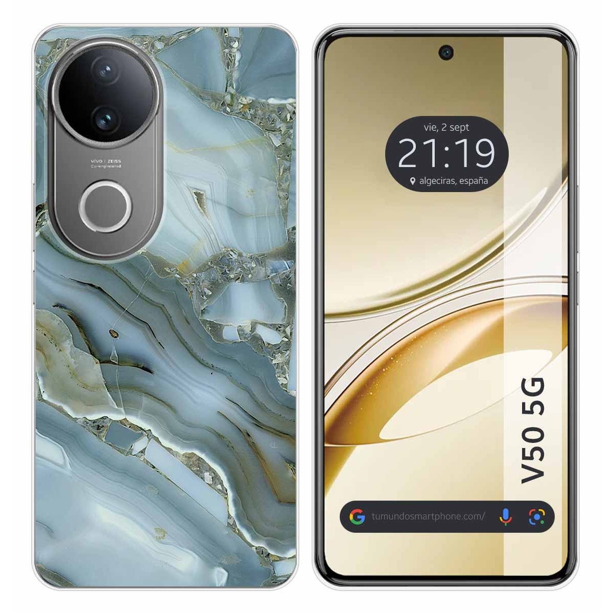 Funda Silicona para Vivo V50 5G diseño Mármol 09 Dibujos