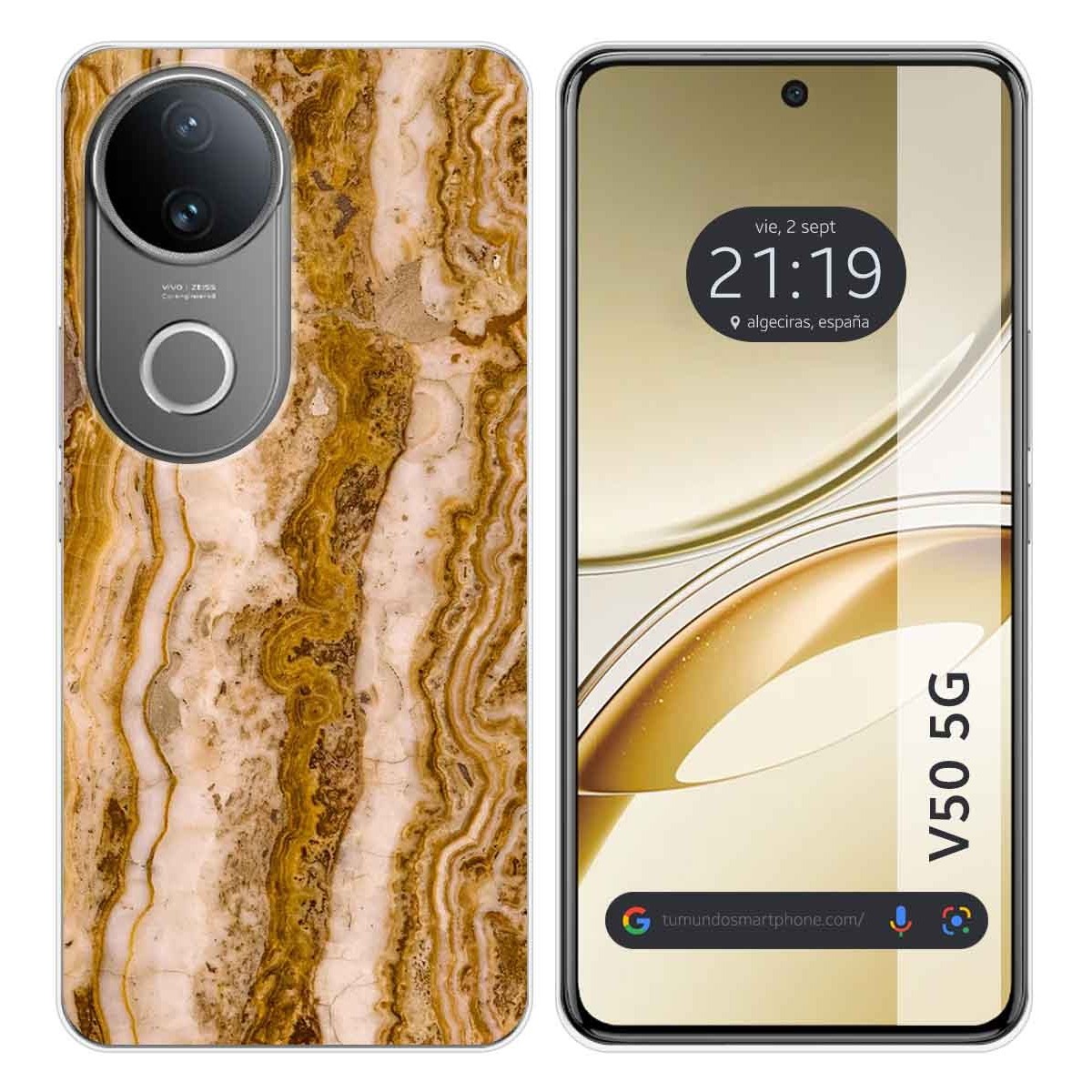 Funda Silicona para Vivo V50 5G diseño Mármol 10 Dibujos