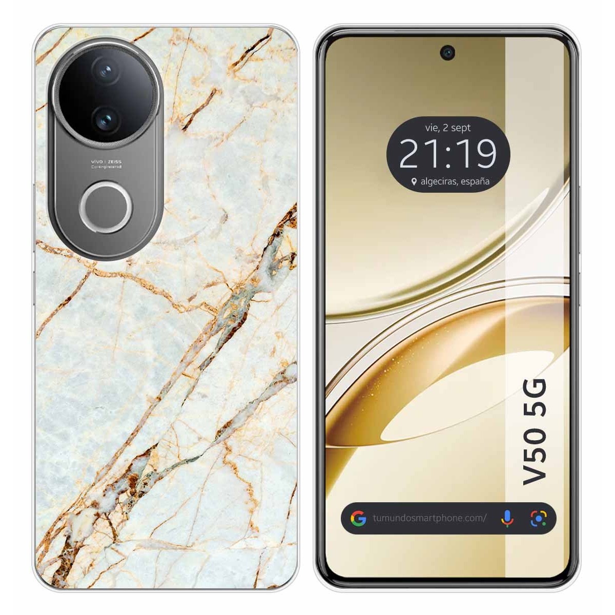 Funda Silicona para Vivo V50 5G diseño Mármol 13 Dibujos