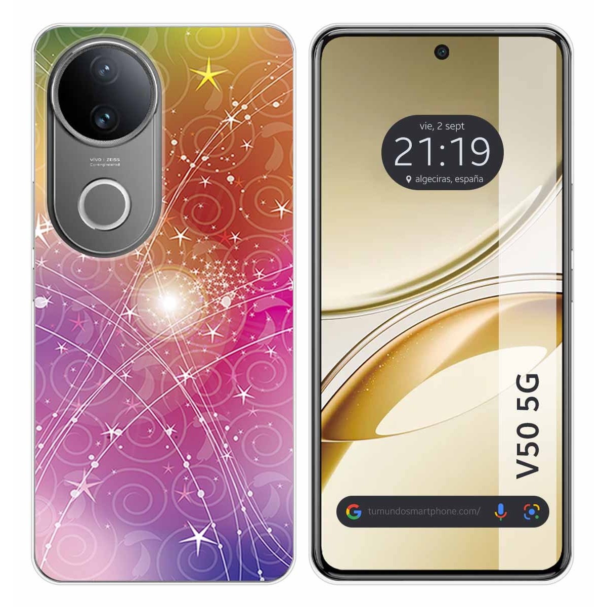 Funda Silicona para Vivo V50 5G diseño Abstracto Dibujos