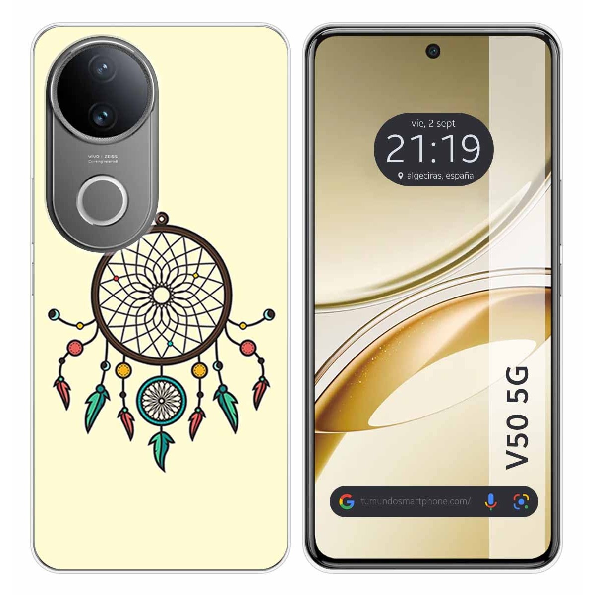 Funda Silicona para Vivo V50 5G diseño Atrapasueños Dibujos