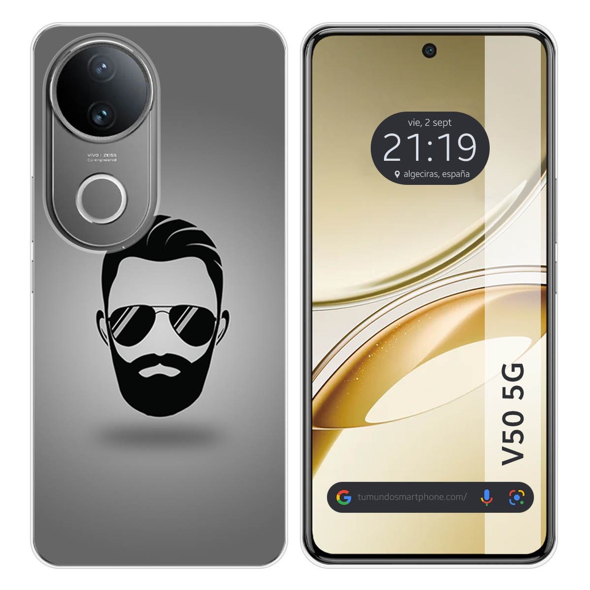 Funda Silicona para Vivo V50 5G diseño Barba Dibujos