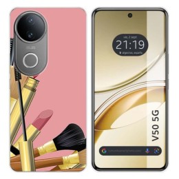 Funda Silicona para Vivo V50 5G diseño Brochas Dibujos