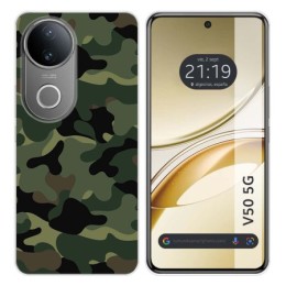 Funda Silicona para Vivo V50 5G diseño Camuflaje Dibujos