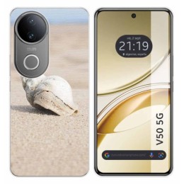 Funda Silicona para Vivo V50 5G diseño Concha Dibujos
