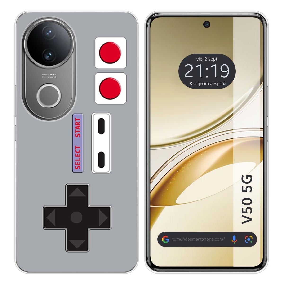 Funda Silicona para Vivo V50 5G diseño Consola Dibujos