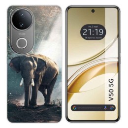 Funda Silicona para Vivo V50 5G diseño Elefante Dibujos