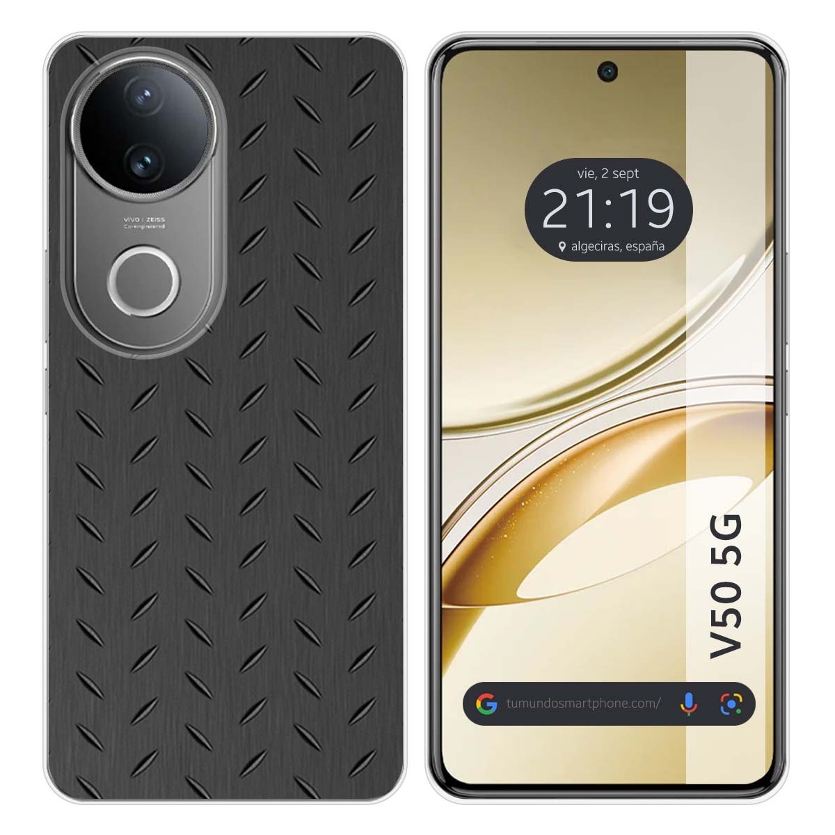 Funda Silicona para Vivo V50 5G diseño Metal Dibujos