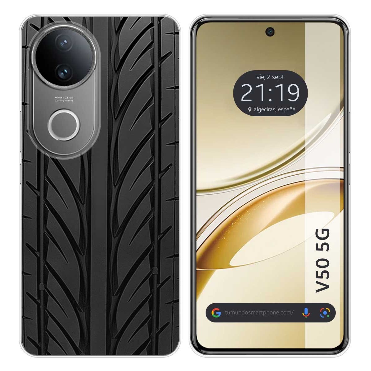 Funda Silicona para Vivo V50 5G diseño Neumatico Dibujos