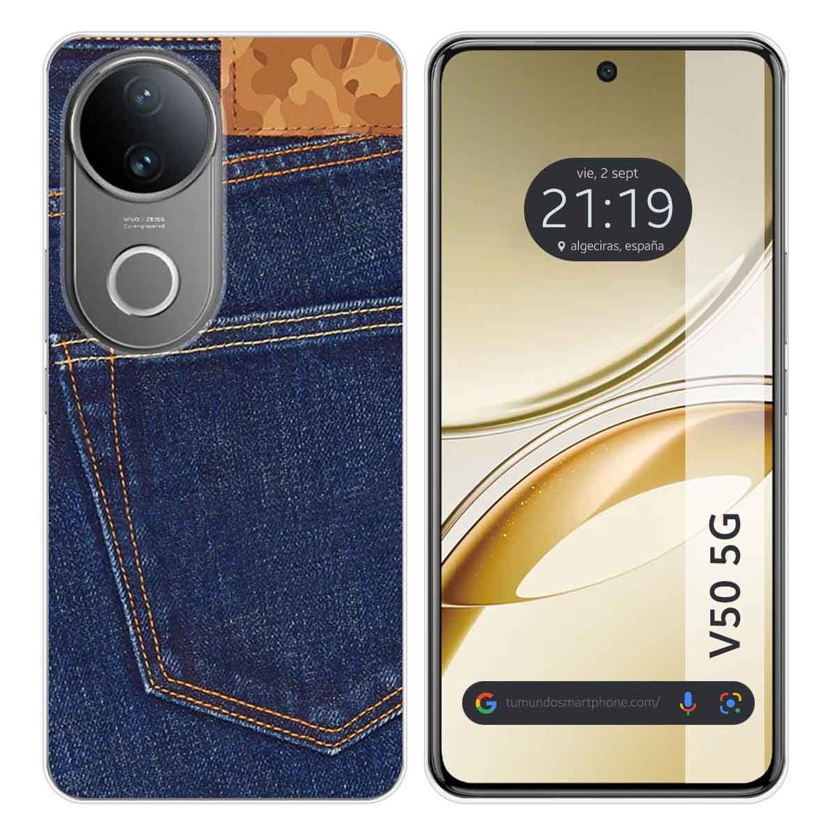 Funda Silicona para Vivo V50 5G diseño Vaquero Dibujos