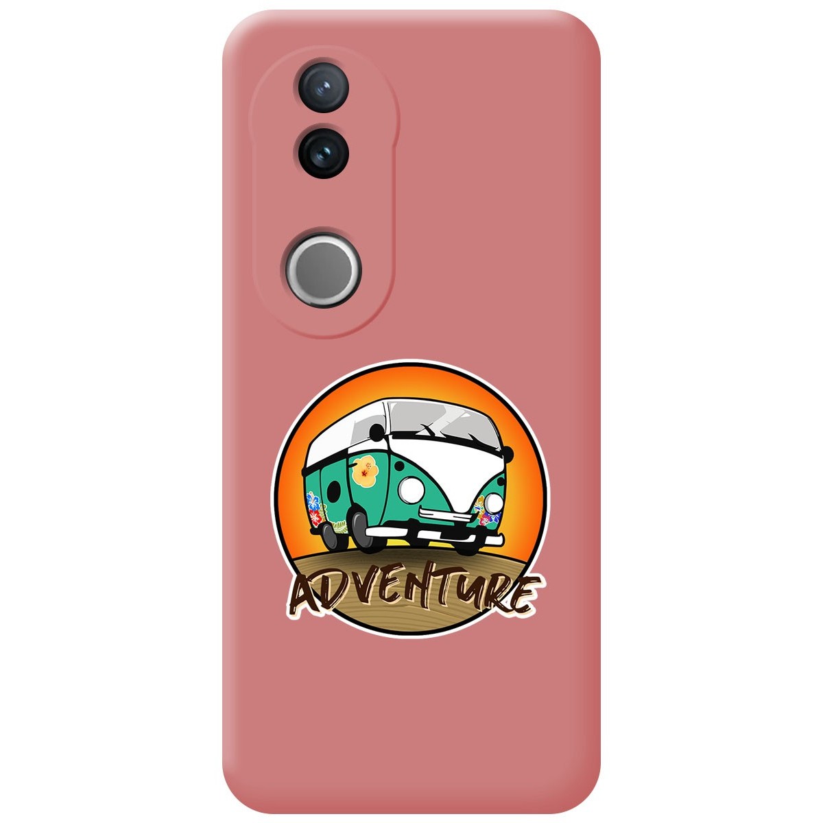 Funda Silicona Líquida Rosa para Vivo V50 5G diseño Adventure Dibujos