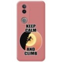 Funda Silicona Líquida Rosa para Vivo V50 5G diseño Mujer Escalada Dibujos