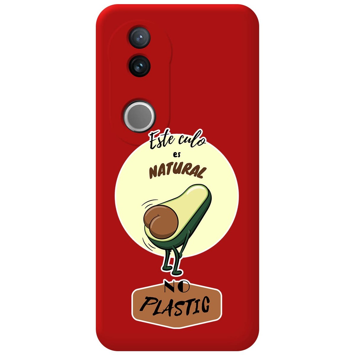 Funda Silicona Líquida Roja para Vivo V50 5G diseño Culo Natural Dibujos