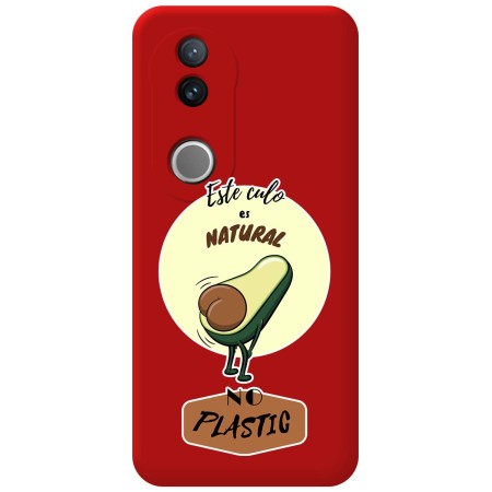 Funda Silicona Líquida Roja para Vivo V50 5G diseño Culo Natural Dibujos