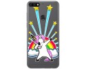 Funda Gel Transparente para Huawei Honor 7C / Y7 2018 Diseño Unicornio Dibujos