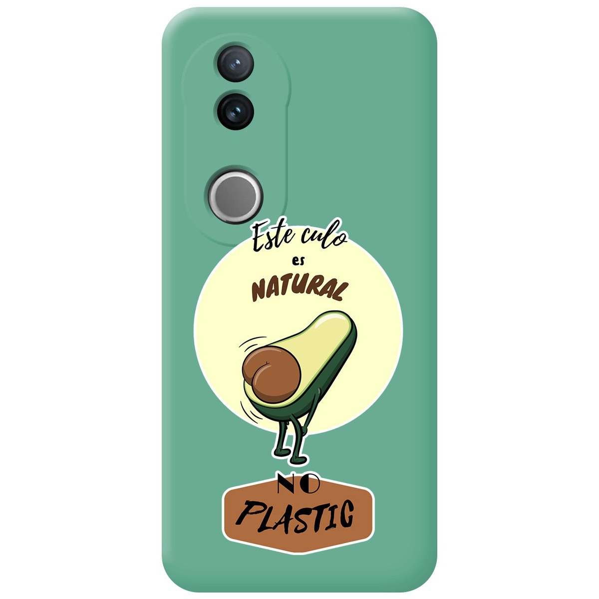 Funda Silicona Líquida Verde para Vivo V50 5G diseño Culo Natural Dibujos