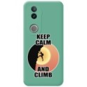 Funda Silicona Líquida Verde para Vivo V50 5G diseño Hombre Escalada Dibujos