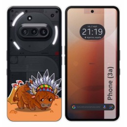 Funda Silicona Transparente para Nothing Phone 3a 5G diseño Bufalo Dibujos