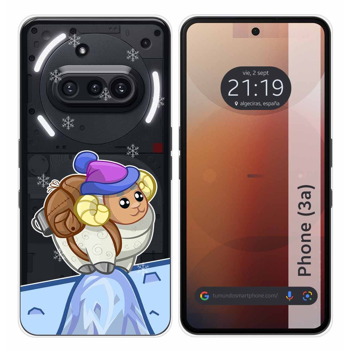 Funda Silicona Transparente para Nothing Phone 3a 5G diseño Cabra Dibujos