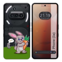 Funda Silicona Transparente para Nothing Phone 3a 5G diseño Conejo Dibujos