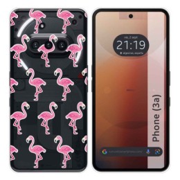 Funda Silicona Transparente para Nothing Phone 3a 5G diseño Flamenco Dibujos