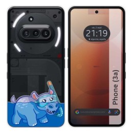 Funda Silicona Transparente para Nothing Phone 3a 5G diseño Hipo Dibujos