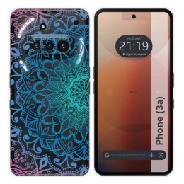 Funda Silicona Transparente para Nothing Phone 3a 5G diseño Mandala Dibujos
