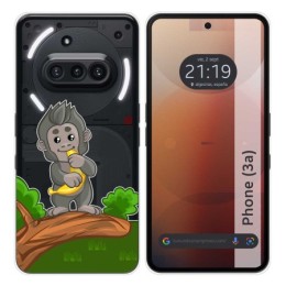 Funda Silicona Transparente para Nothing Phone 3a 5G diseño Mono Dibujos