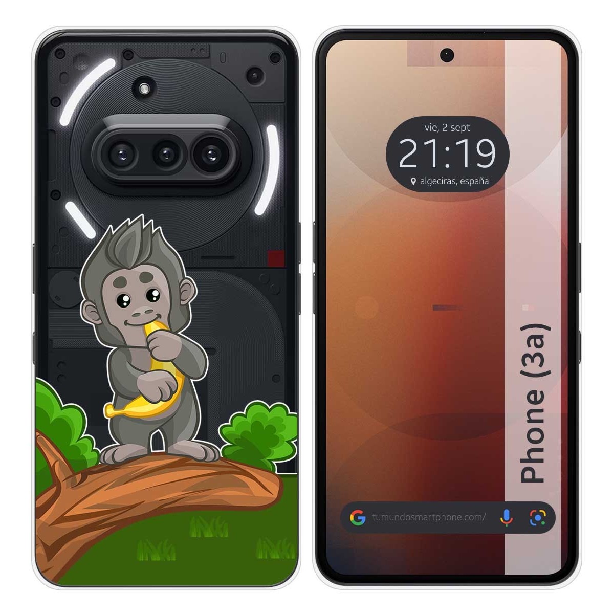 Funda Silicona Transparente para Nothing Phone 3a 5G diseño Mono Dibujos