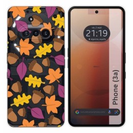Funda Silicona Transparente para Nothing Phone 3a 5G diseño Otoño Dibujos