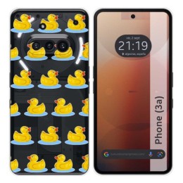 Funda Silicona Transparente para Nothing Phone 3a 5G diseño Pato Dibujos