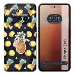 Funda Silicona Transparente para Nothing Phone 3a 5G diseño Piña Dibujos