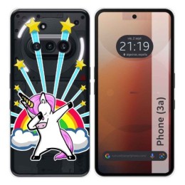 Funda Silicona Transparente para Nothing Phone 3a 5G diseño Unicornio Dibujos