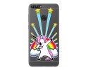 Funda Gel Transparente para Huawei P Smart Diseño Unicornio Dibujos
