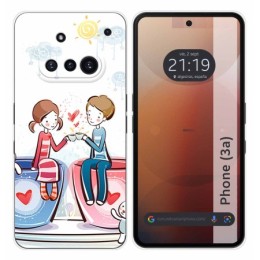 Funda Silicona para Nothing Phone 3a 5G diseño Café Dibujos