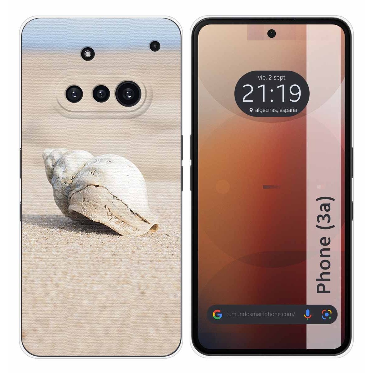 Funda Silicona para Nothing Phone 3a 5G diseño Concha Dibujos