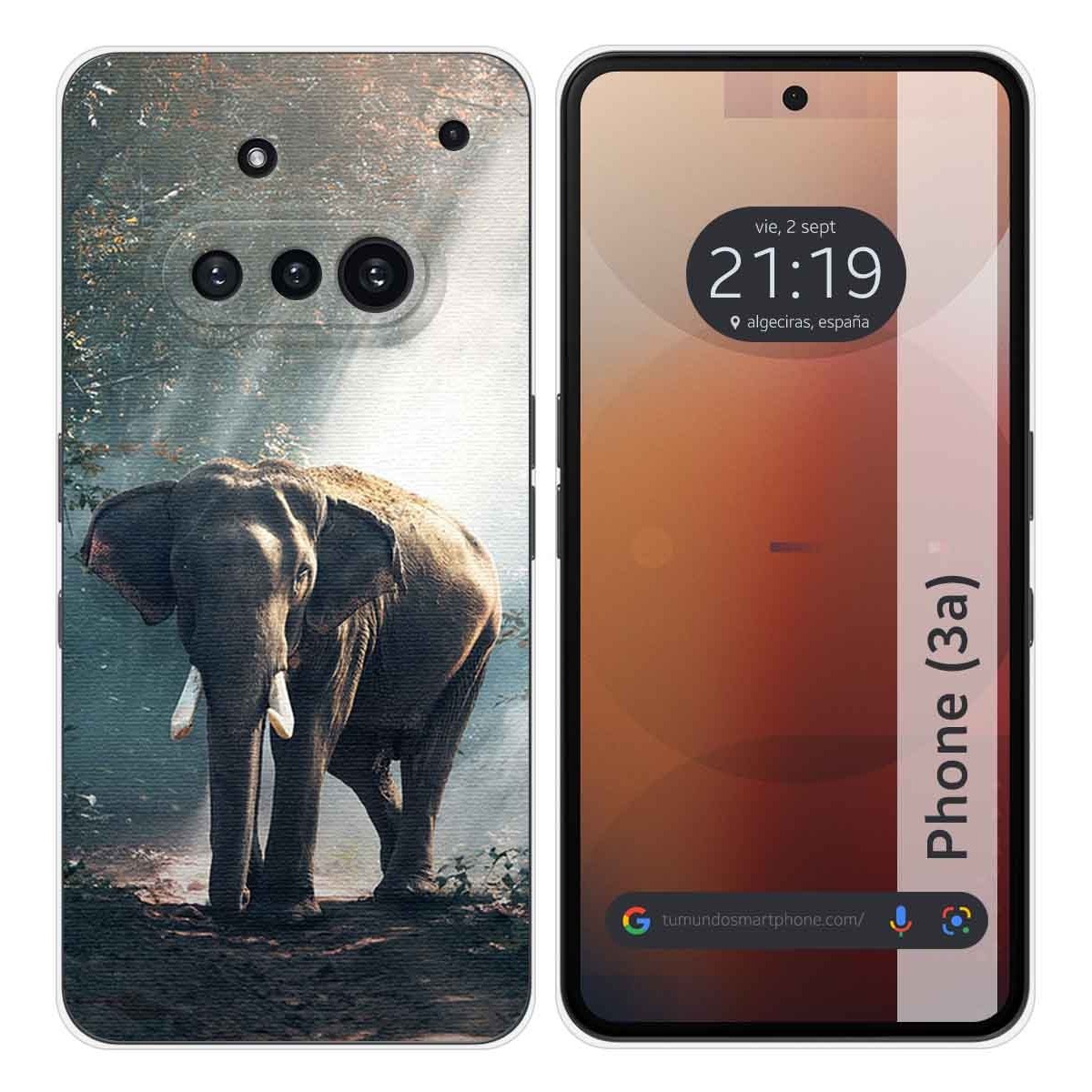 Funda Silicona para Nothing Phone 3a 5G diseño Elefante Dibujos