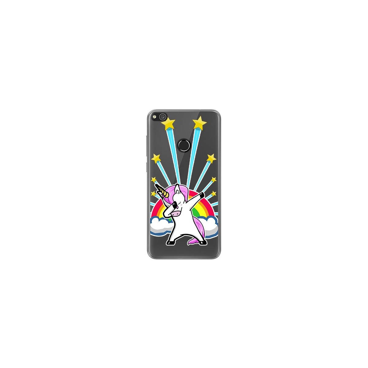 Funda Gel Transparente para Huawei P8 Lite 2017 Diseño Unicornio Dibujos